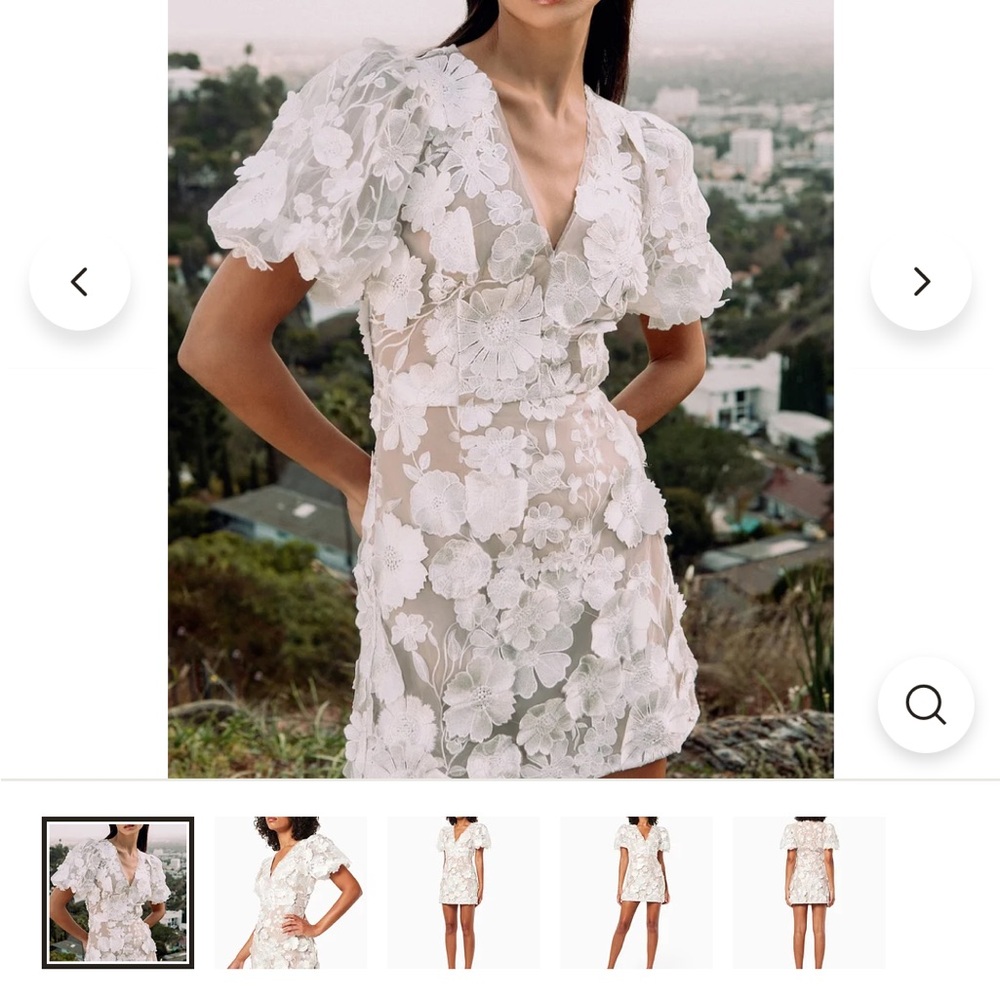Floral White Dress